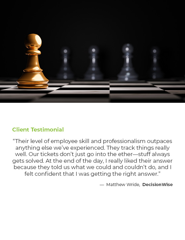 DecisionWise client testimonial