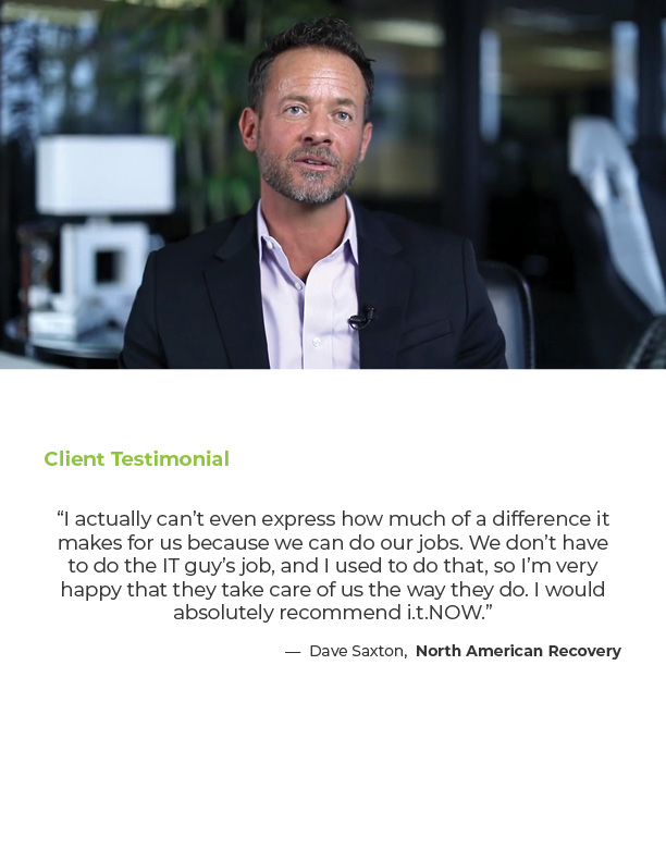 North American Recovery client testimonial